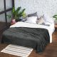 Blanket Queen Size [Grey, 90x90 Inches] Thick Warm Plush Fleece Reversible Blanket for Bed, Sofa, Couch, Camping and Travel